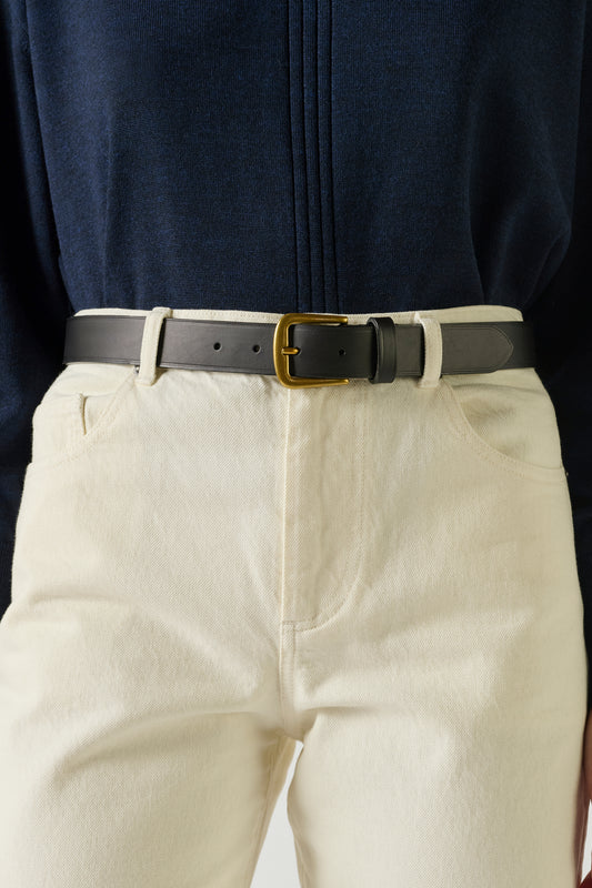 Ceinture Cafe - Noir - Cuir - Femme
