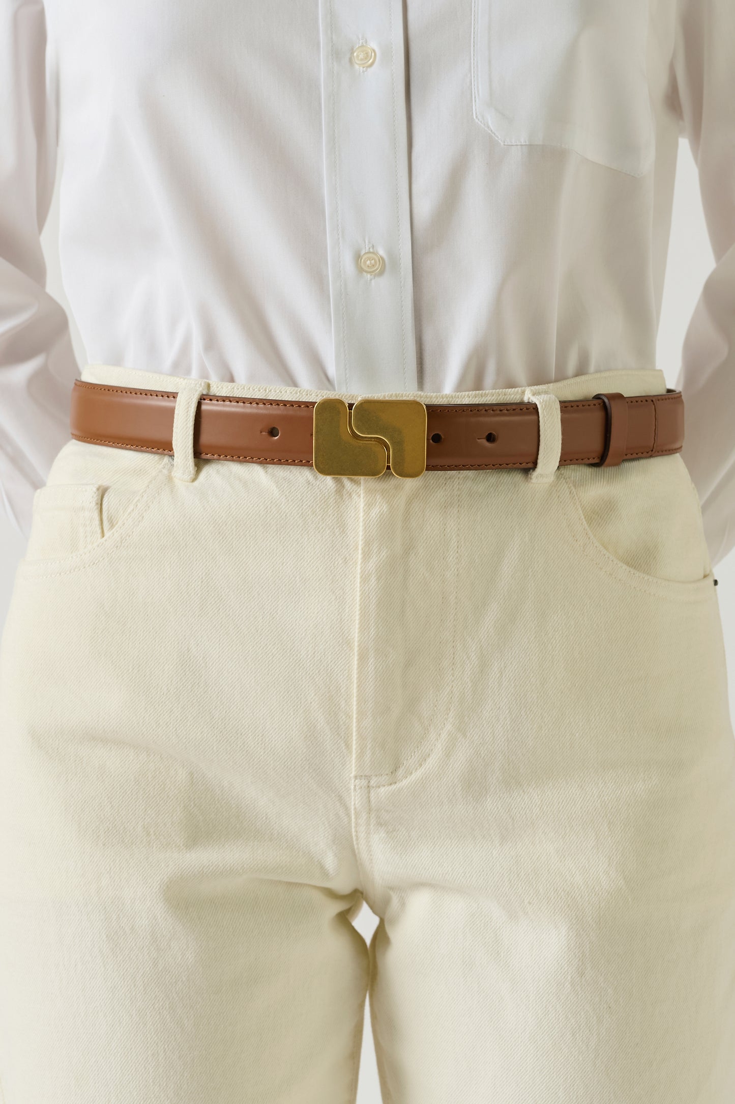 Ceinture Ninon - Marron - Cuir - Femme