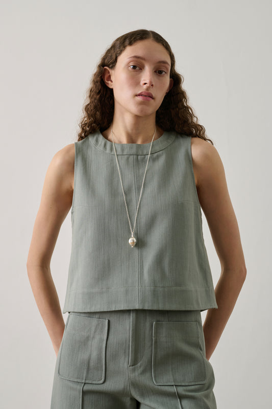 Top Pampa - Vert D'Eau - Coton - Femme