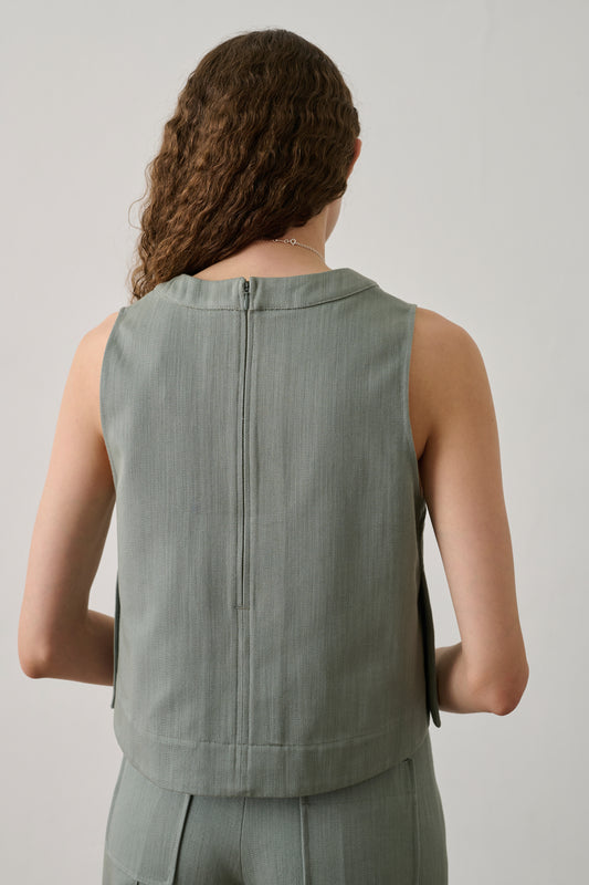 Top Pampa - Vert D'Eau - Coton - Femme