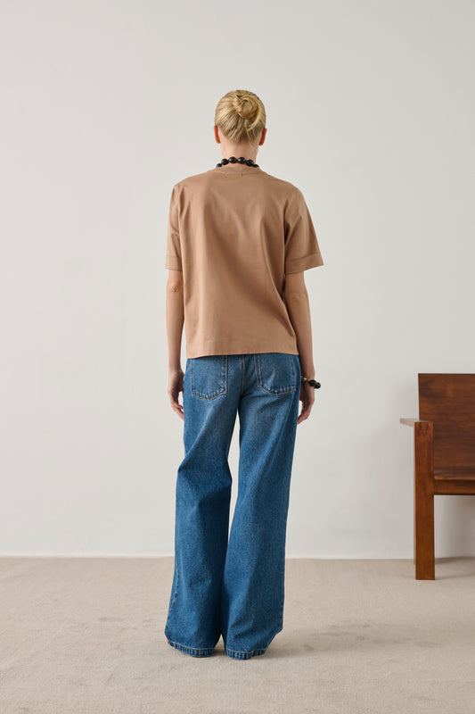 Tee-Shirt Ama - Sable - Coton - Femme