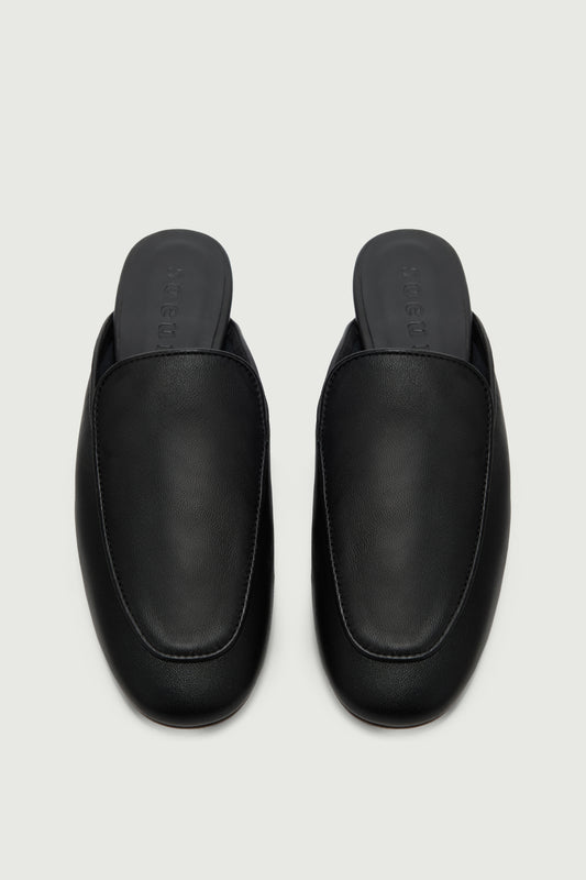 Mules Antonine - Negro - Cuero - Mujer