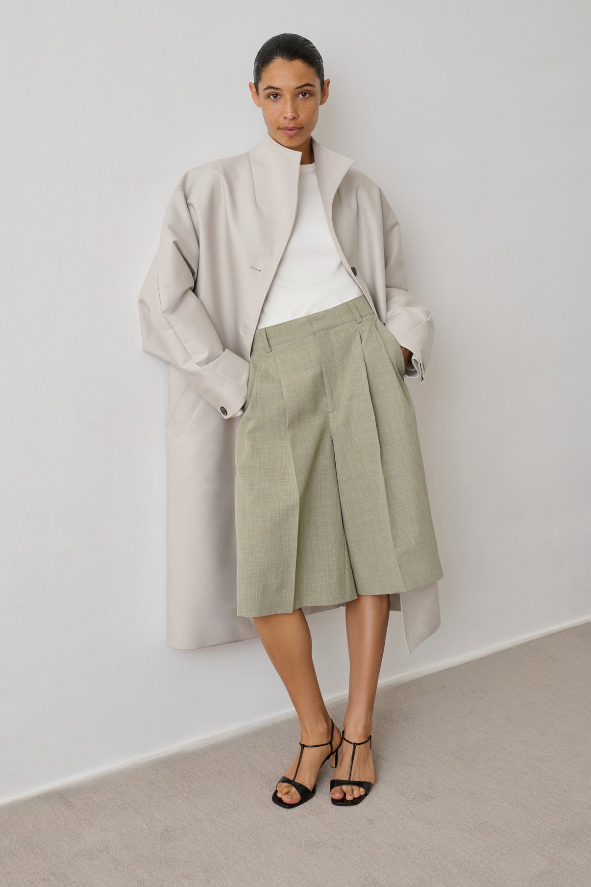 Manteau Hyacinthe - Gris Clair Coton Bio Femme - Soeur vue 1