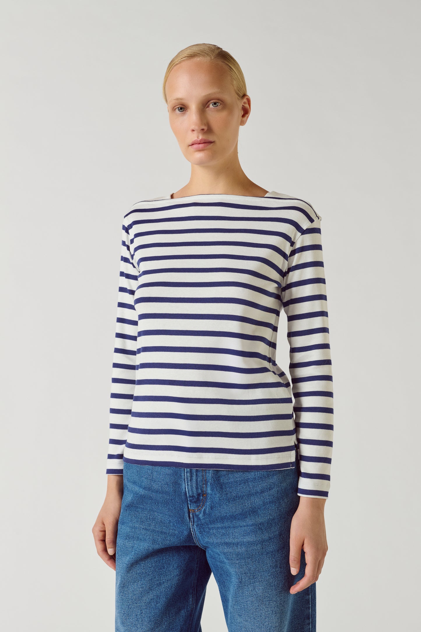 T-shirt Katy - White/Blue - Cotton - Women
