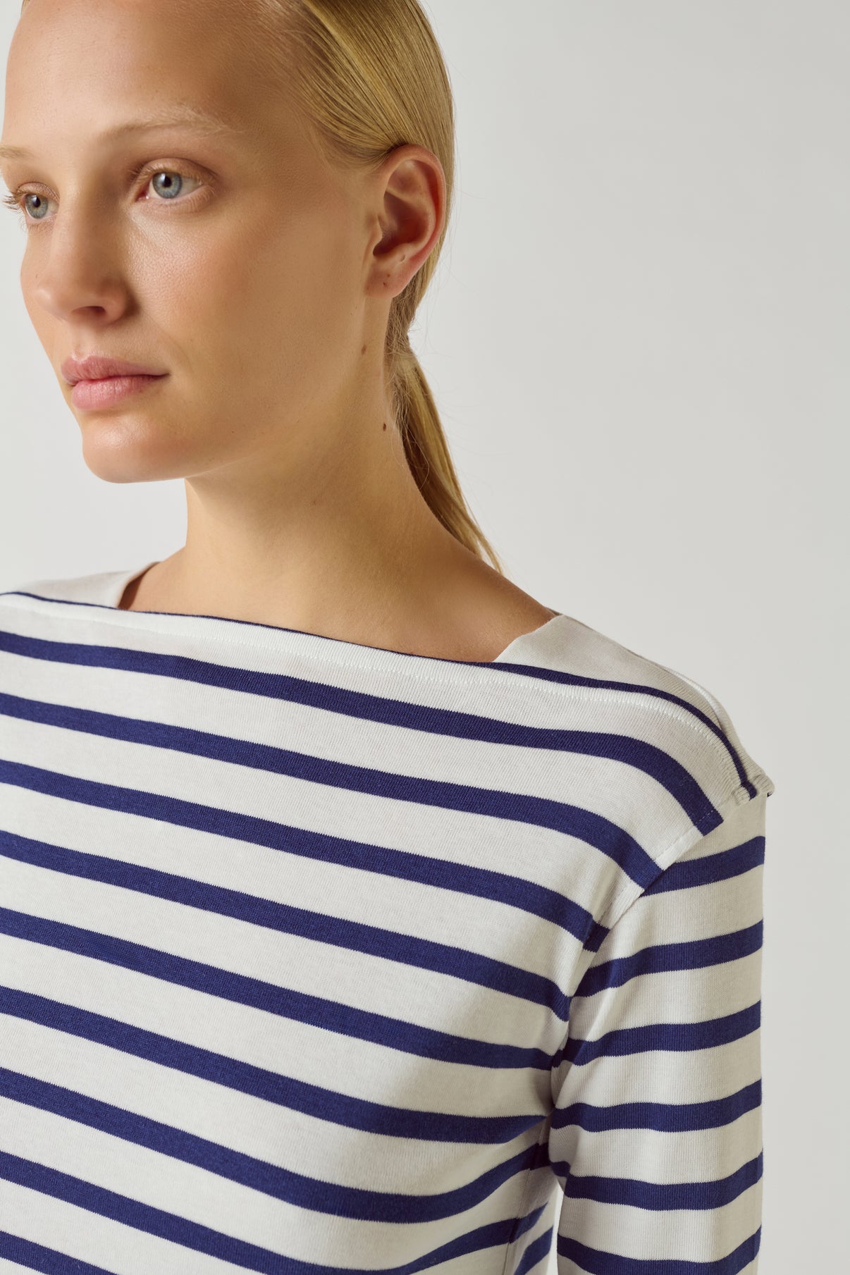 T-shirt Katy - White/Blue - Cotton - Women vue 3