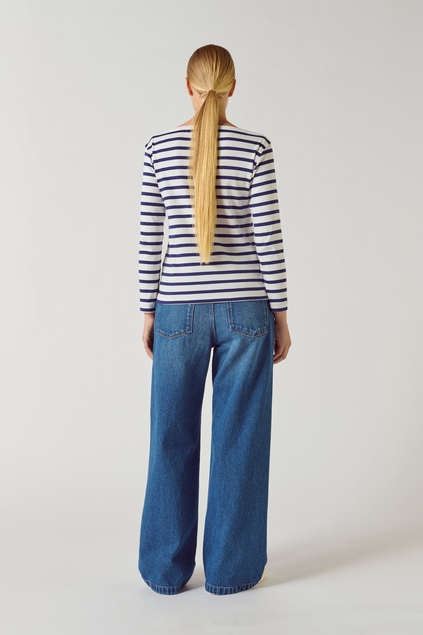 T-shirt Katy - White/Blue - Cotton - Women