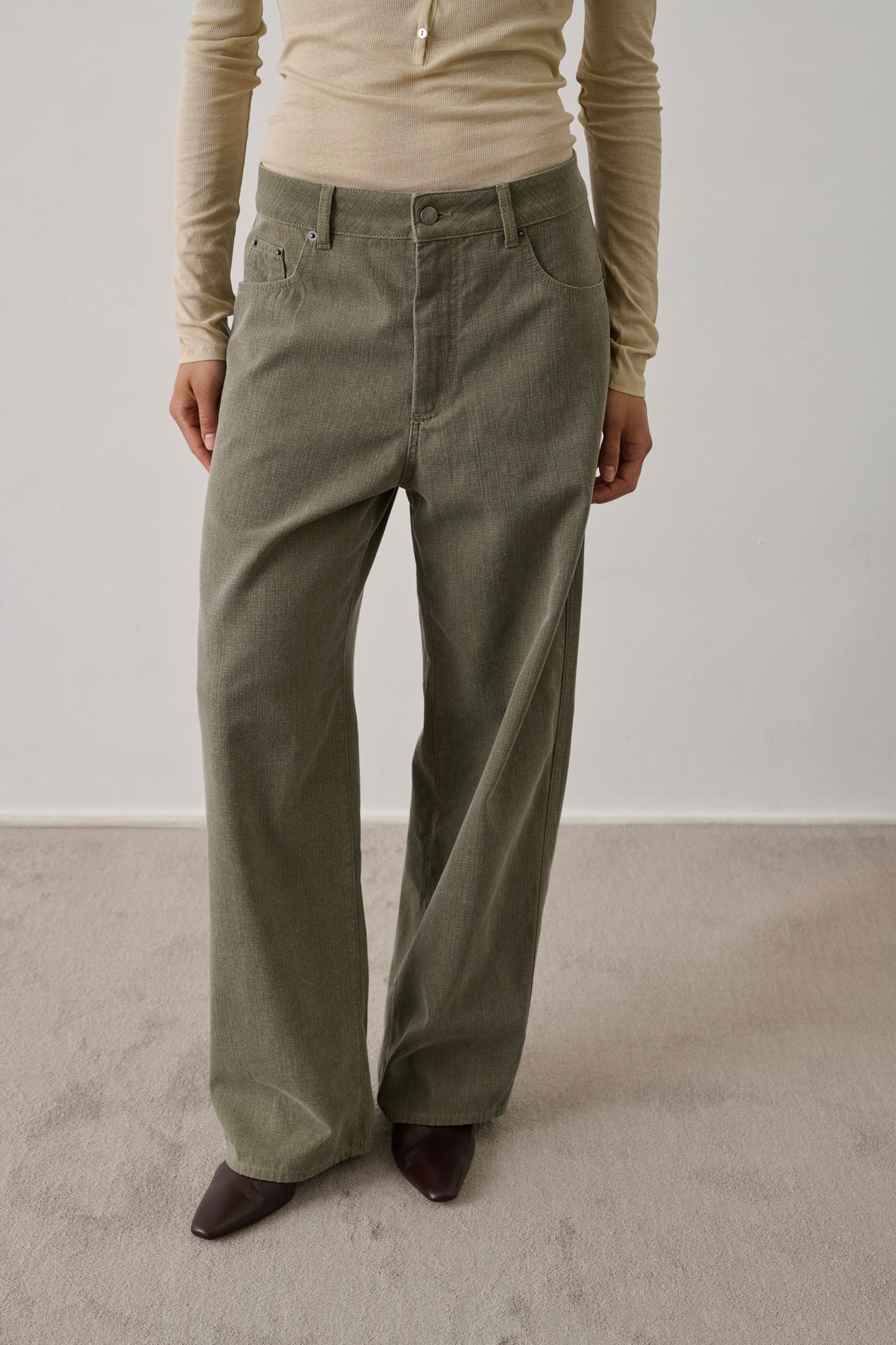 Pantalon Hunter - Kaki - Coton - Femme