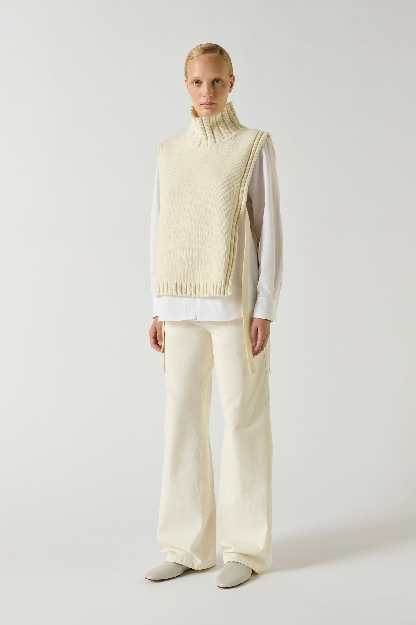 Pullover Or - Ecru - Wool - Women