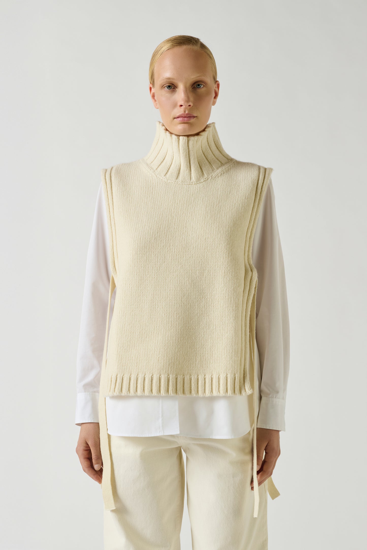 Pullover Or - Ecru - Wool - Women