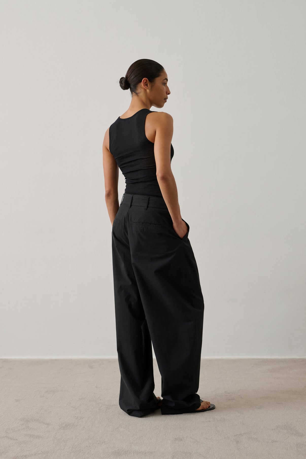Pantalon Gaby - Noir - Coton - Femme vue 2