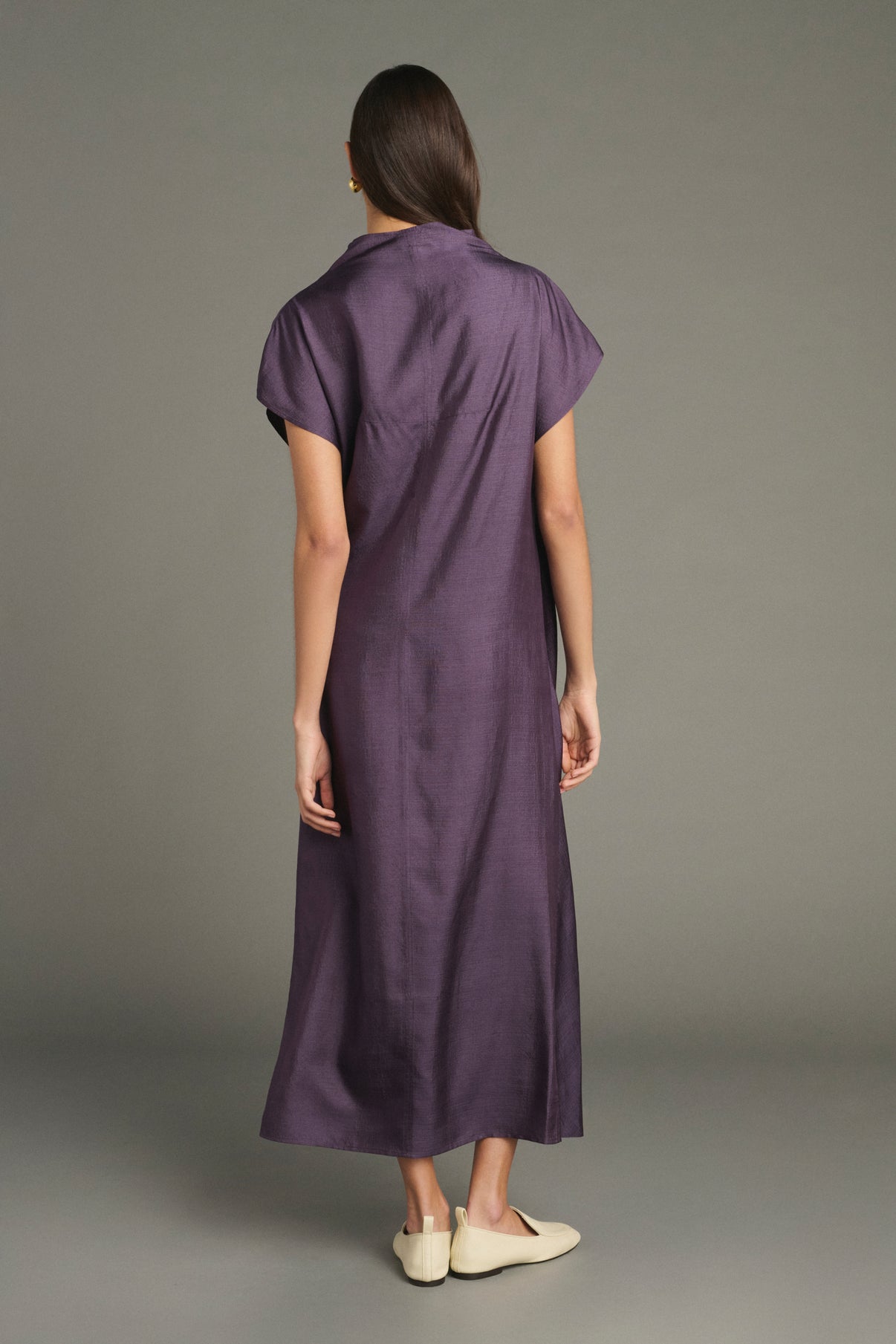 Vestido Foggia - Violeta - Seda - Mujer vue 2