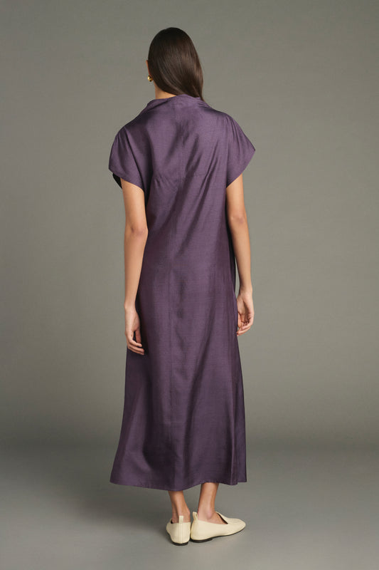 Robe Foggia - Violet - Soie - Femme