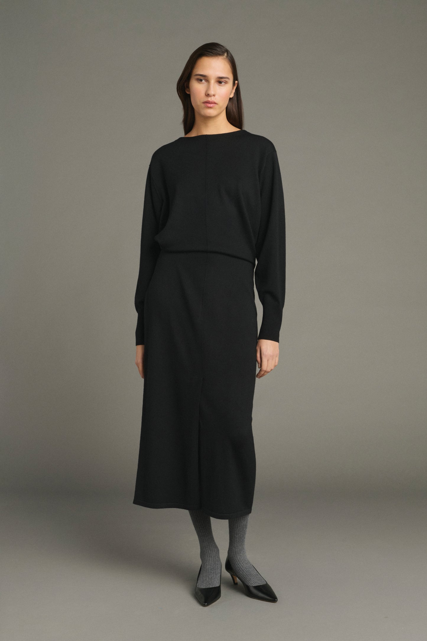 Robe Kathleen - Noir - Laine Mérinos - Femme
