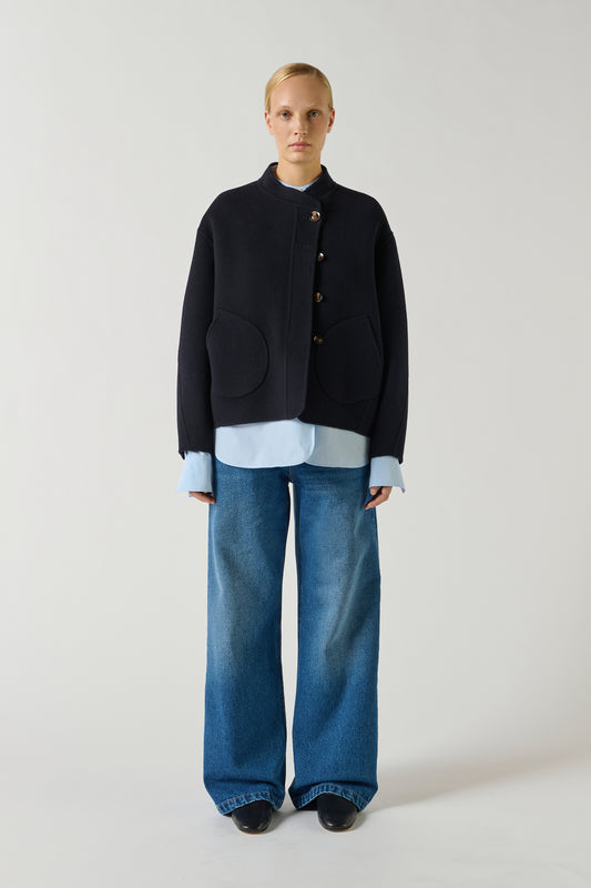Manteau Windsor - Deep Navy - Laine - Femme