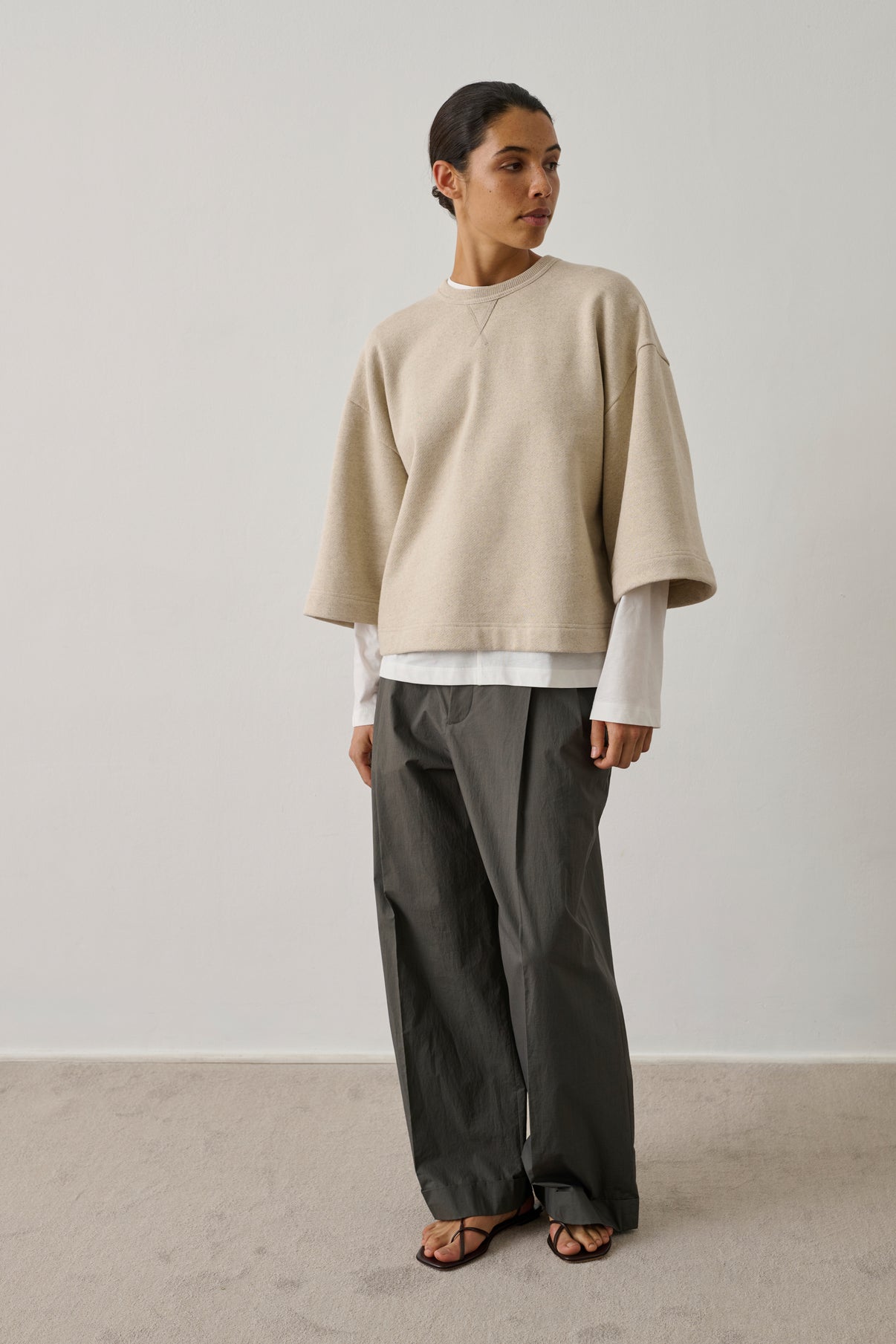 Sweatshirt Iksan - Beige Chiné - Femme vue 1