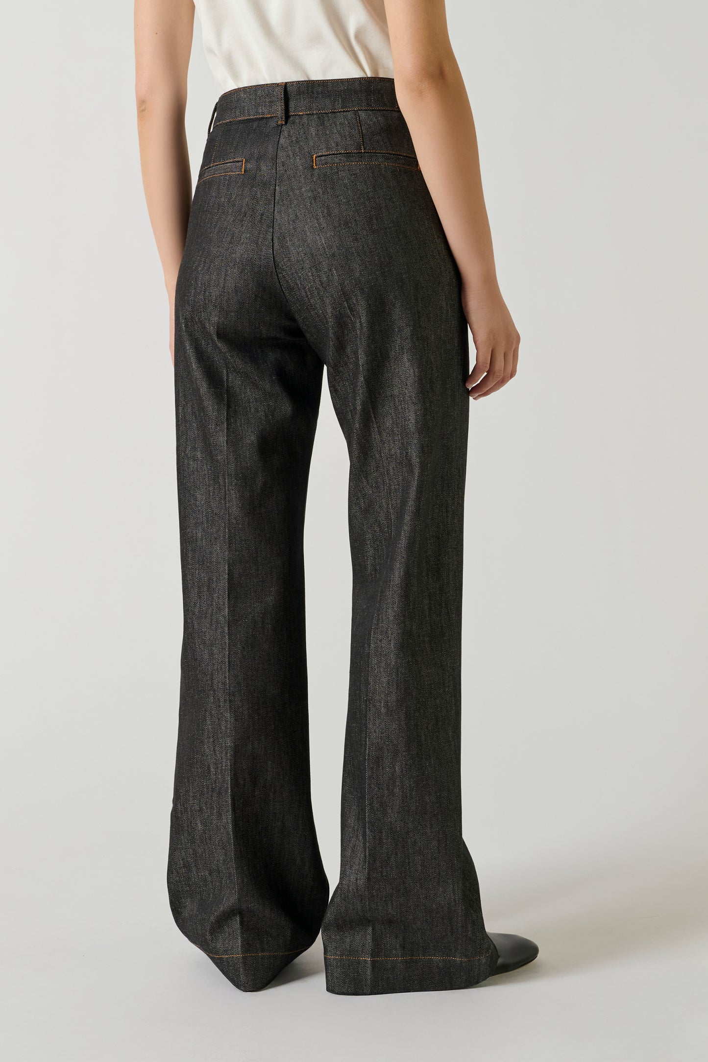 Vaqueros California - denim Bruto Negro - Mujer
