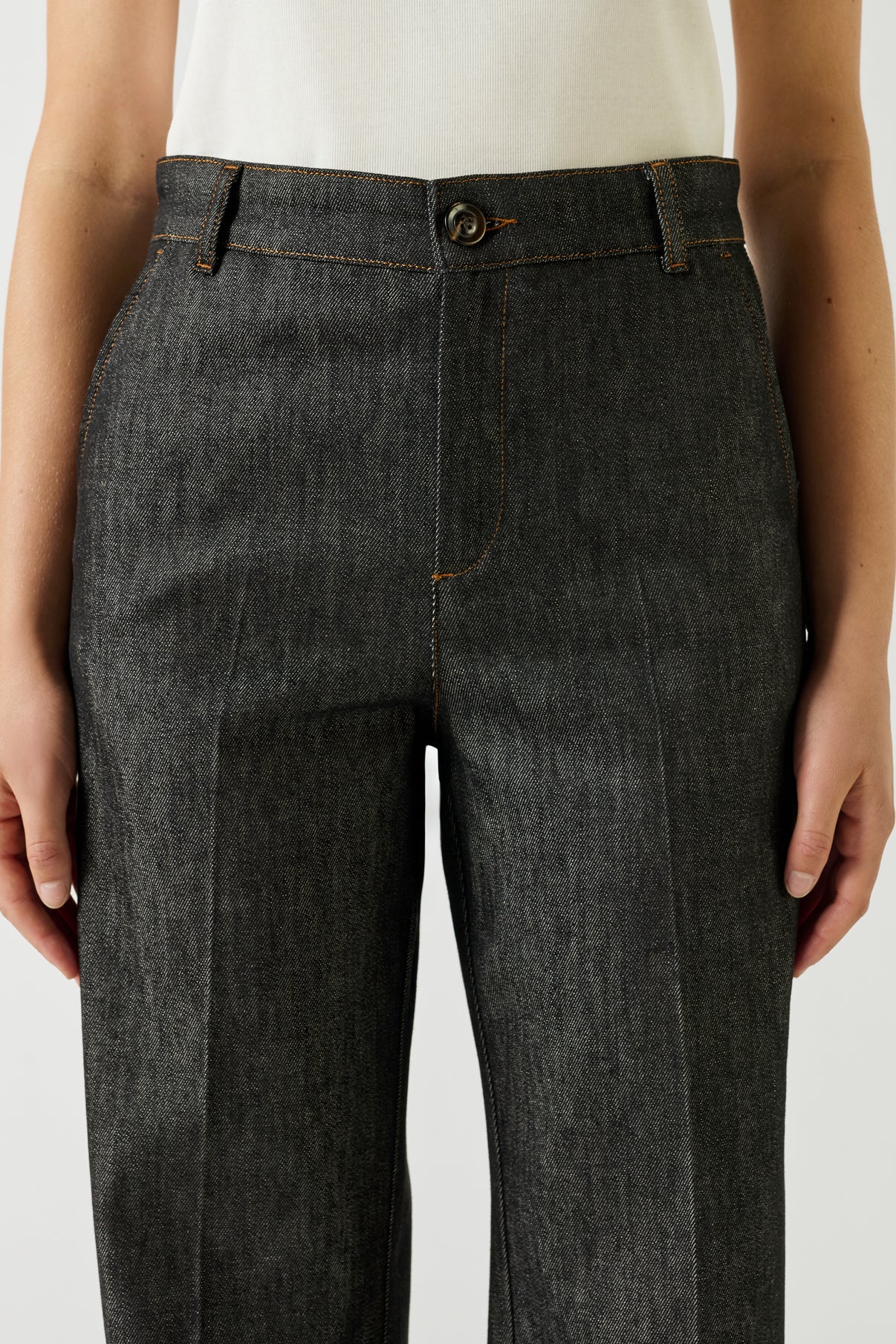 Vaqueros California - denim Bruto Negro - Mujer vue 4
