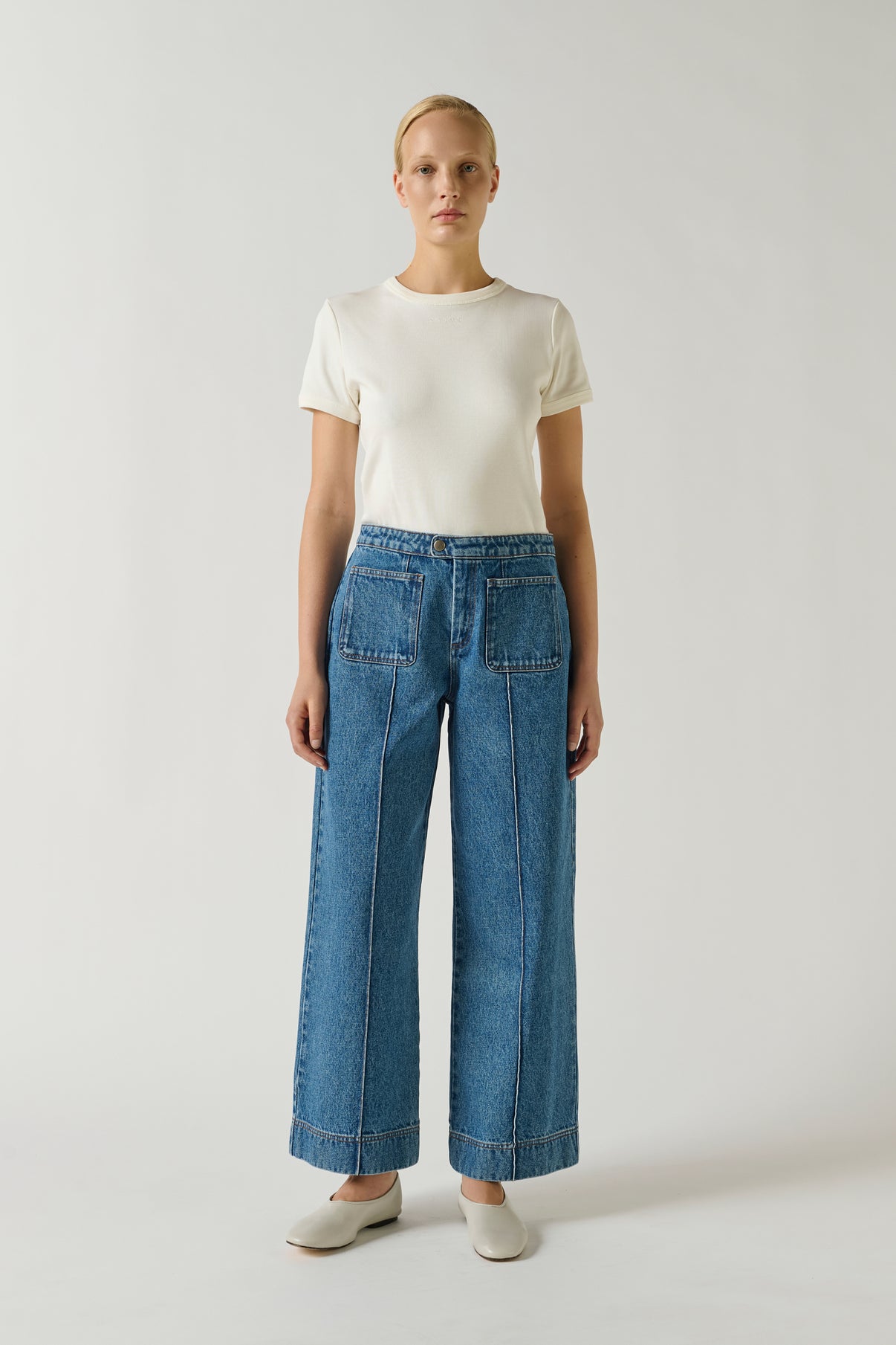 Jeans Harry - Washed Blue denim - Women vue 1