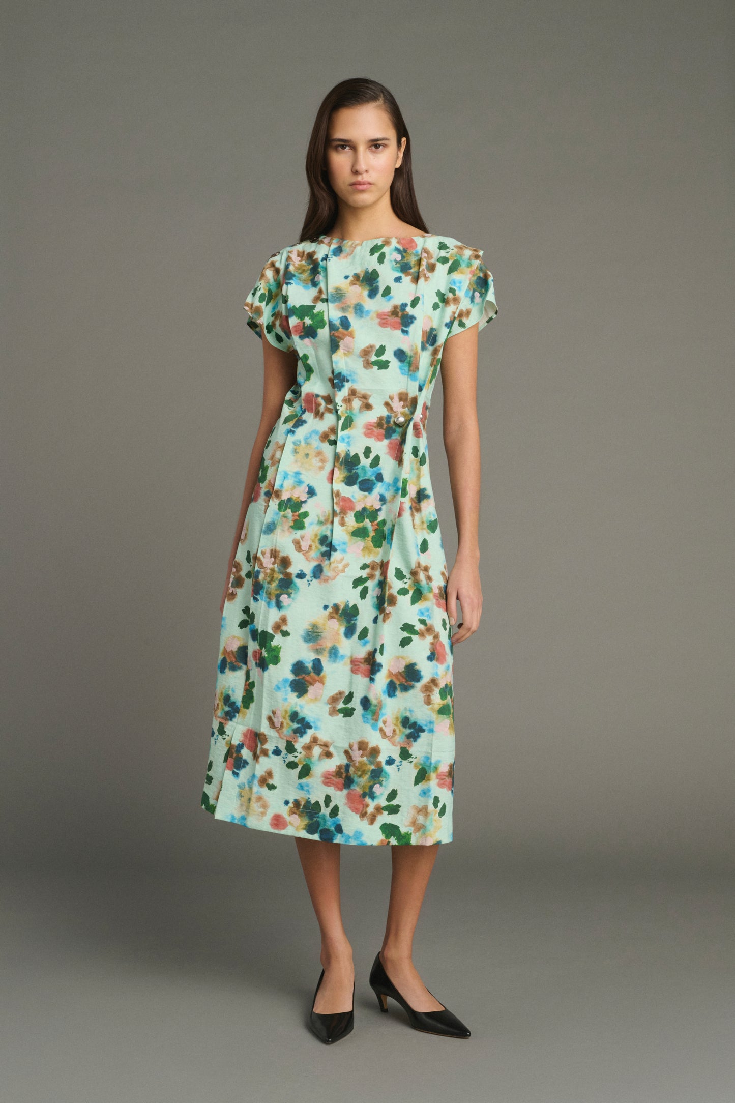 Vestido Jade - Turquesa - Seda - Mujer