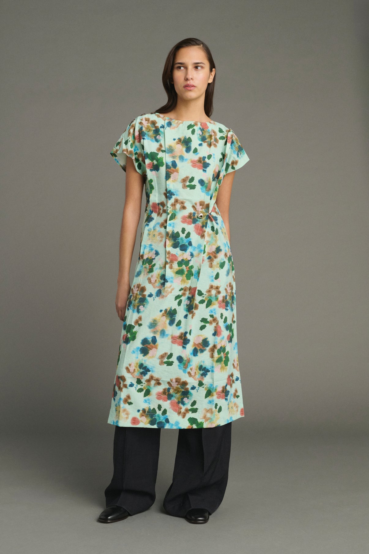 Vestido Jade - Turquesa - Seda - Mujer vue 4