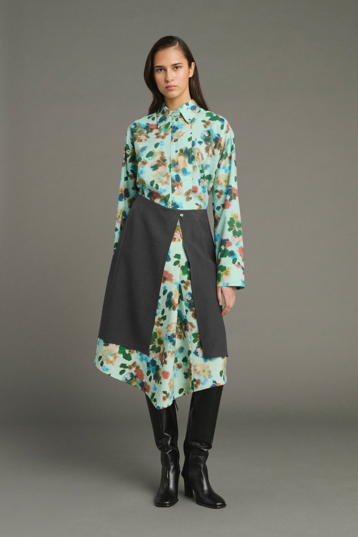 Jupe Joy - Turquoise - Soie - Femme vue 3