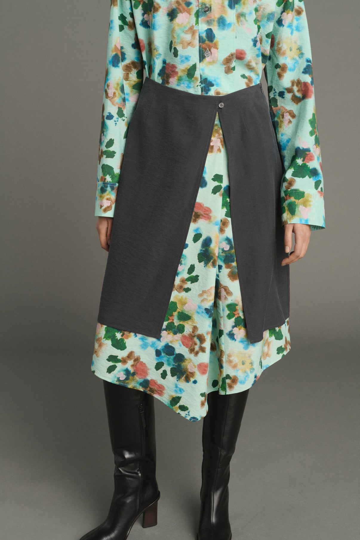 Jupe Joy - Turquoise - Soie - Femme vue 5