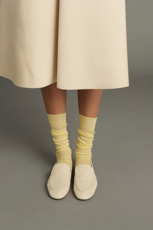 Mocasines Nine - Marfil - Cuero - Mujer