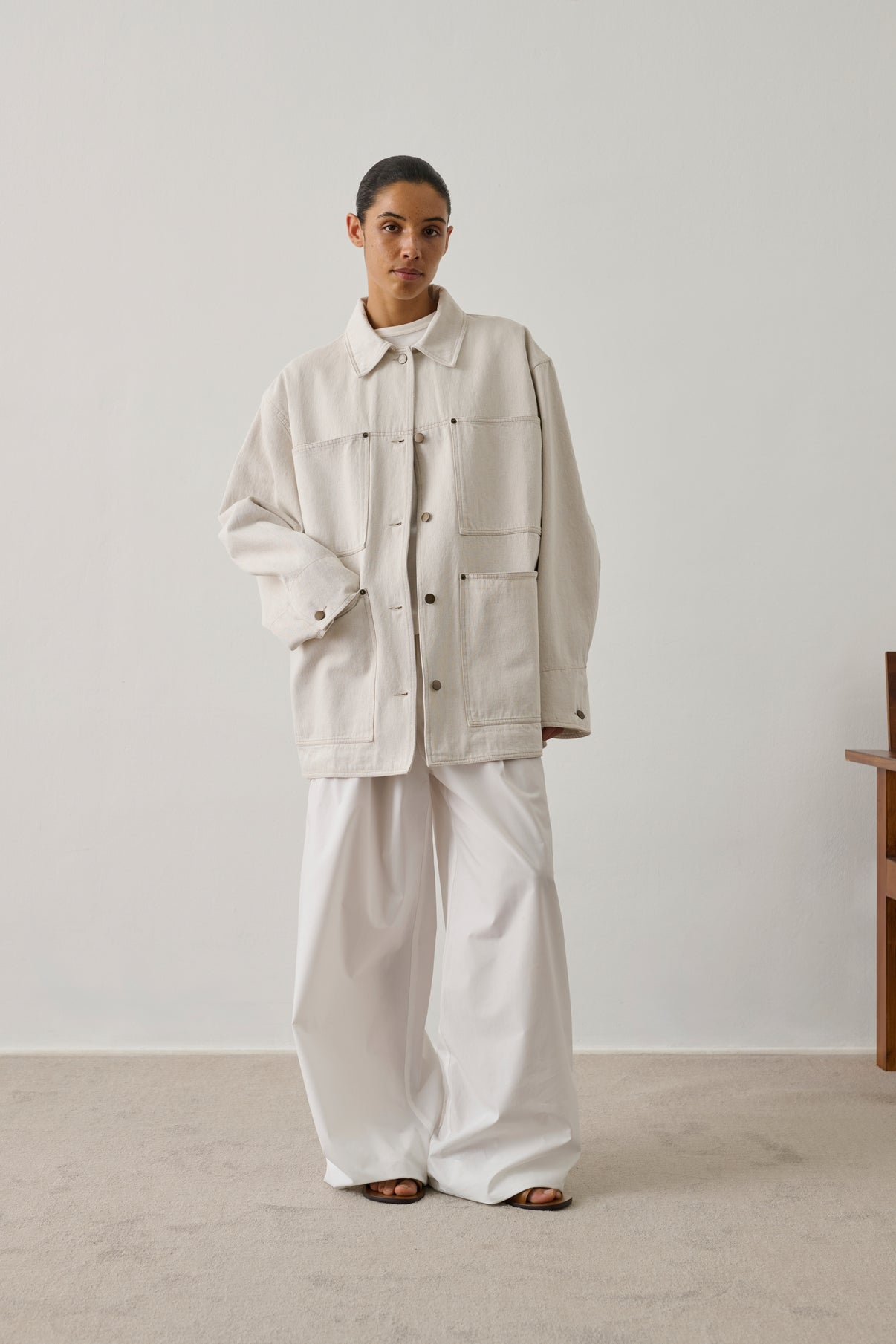Veste Hija - Blanc Grès - Coton - Femme vue 1