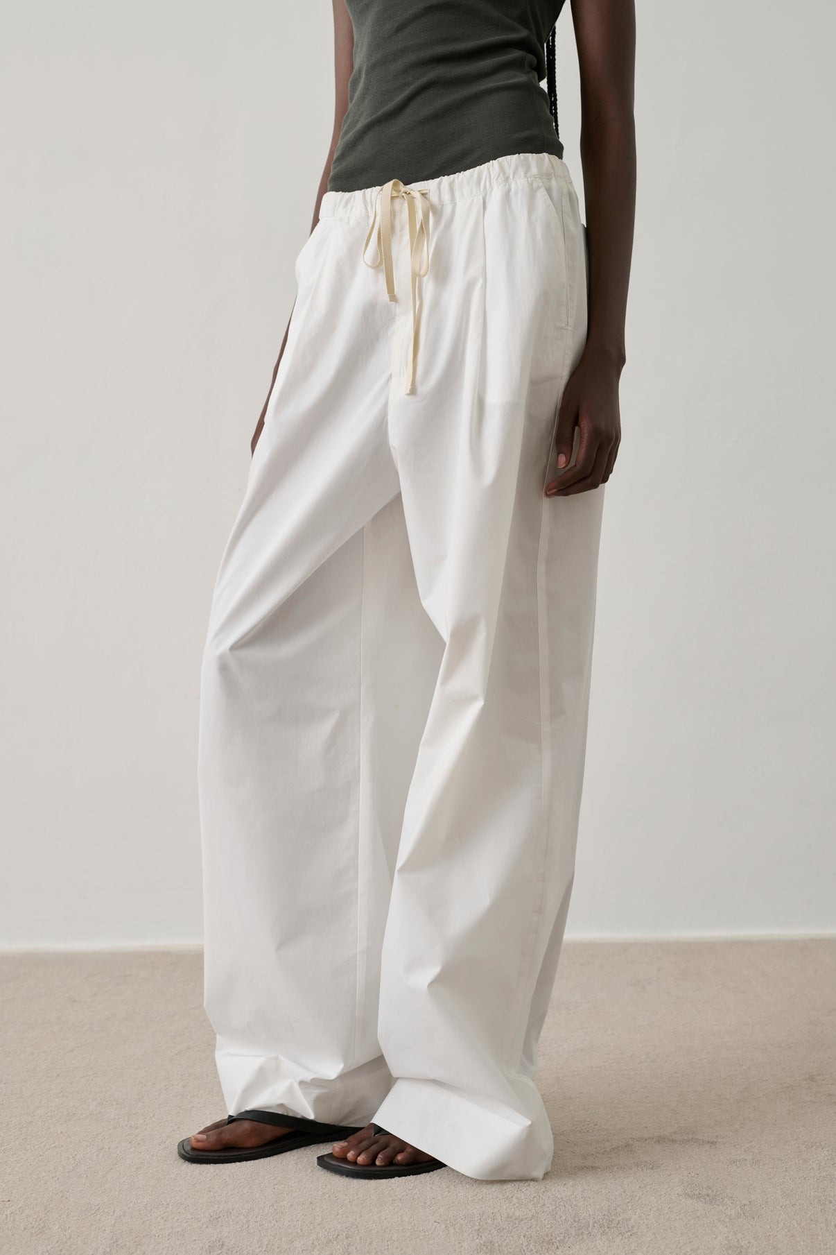 Pantalon Hugues - Blanc Cassé - Coton - Femme vue 3