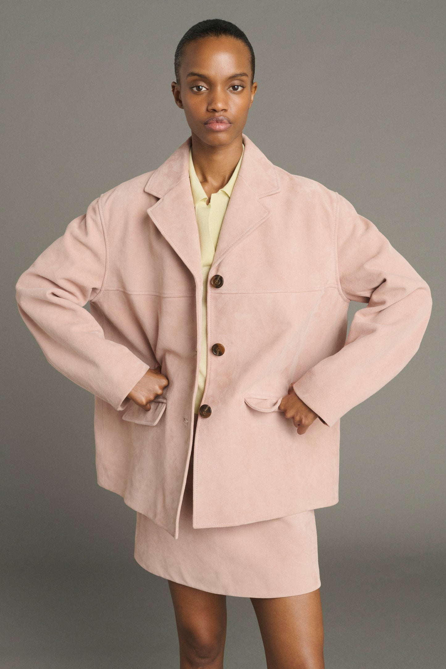 Jupe Inno - Vieux Rose - Cuir - Femme
