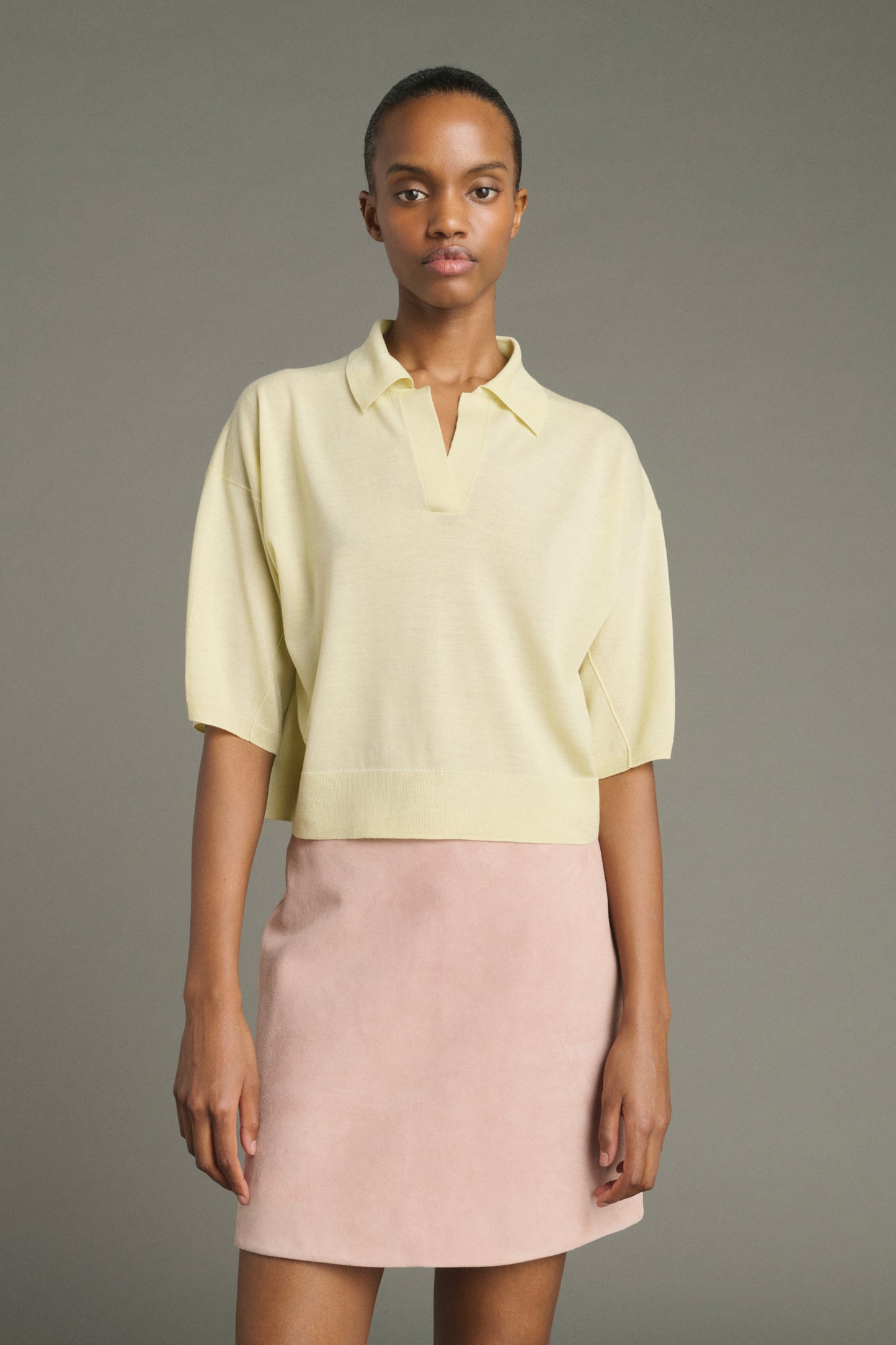 Pull Elton - Jaune Pâle - Laine Mérinos - Femme