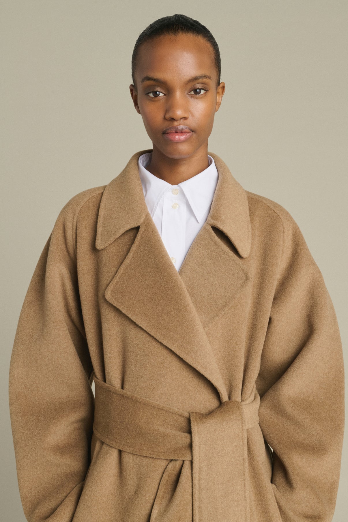 Manteau Harvard - Camel Chiné - Laine - Femme vue 3