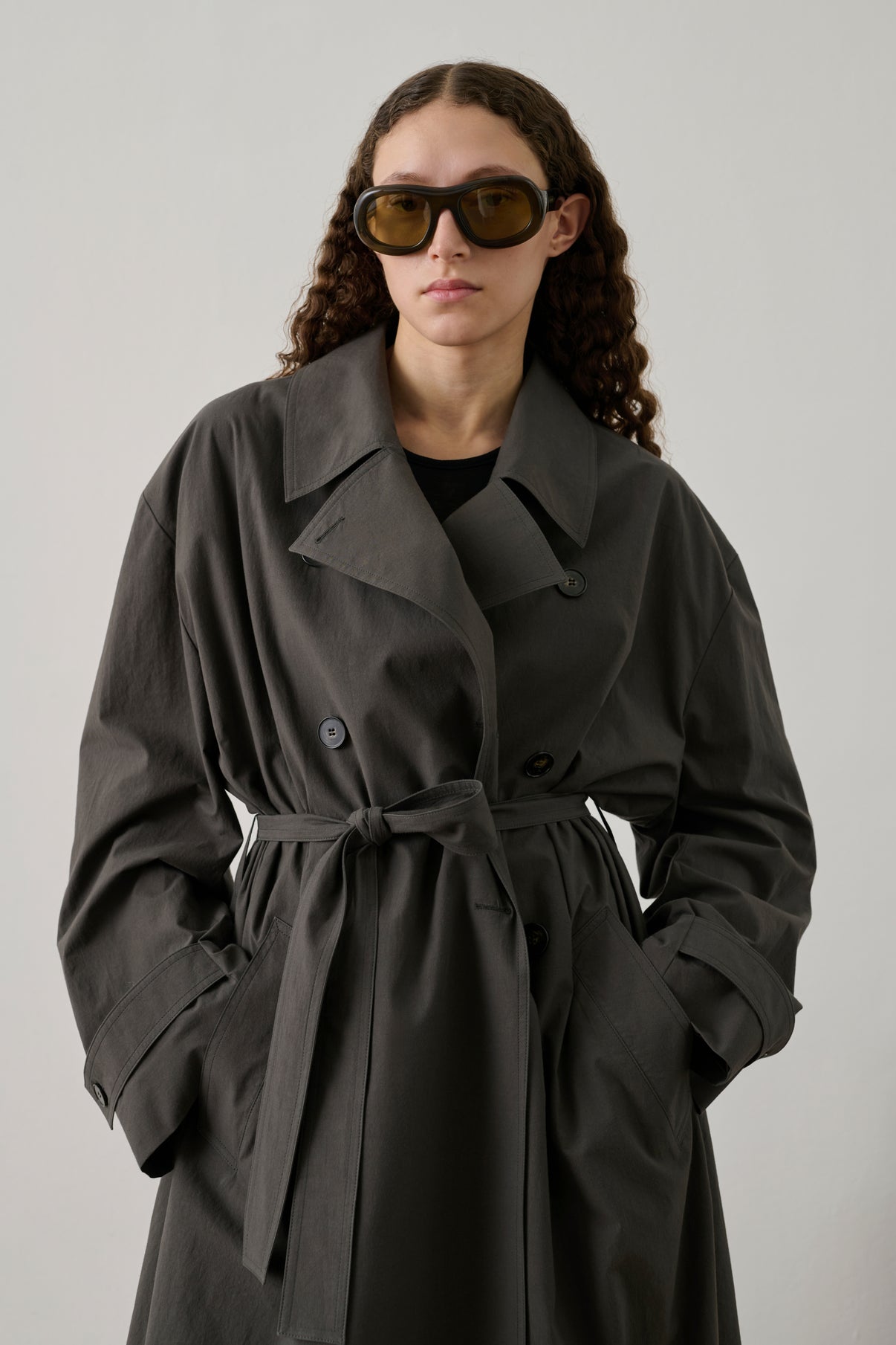 Trench Helio - Anthracite Foncé - Coton - Femme vue 6