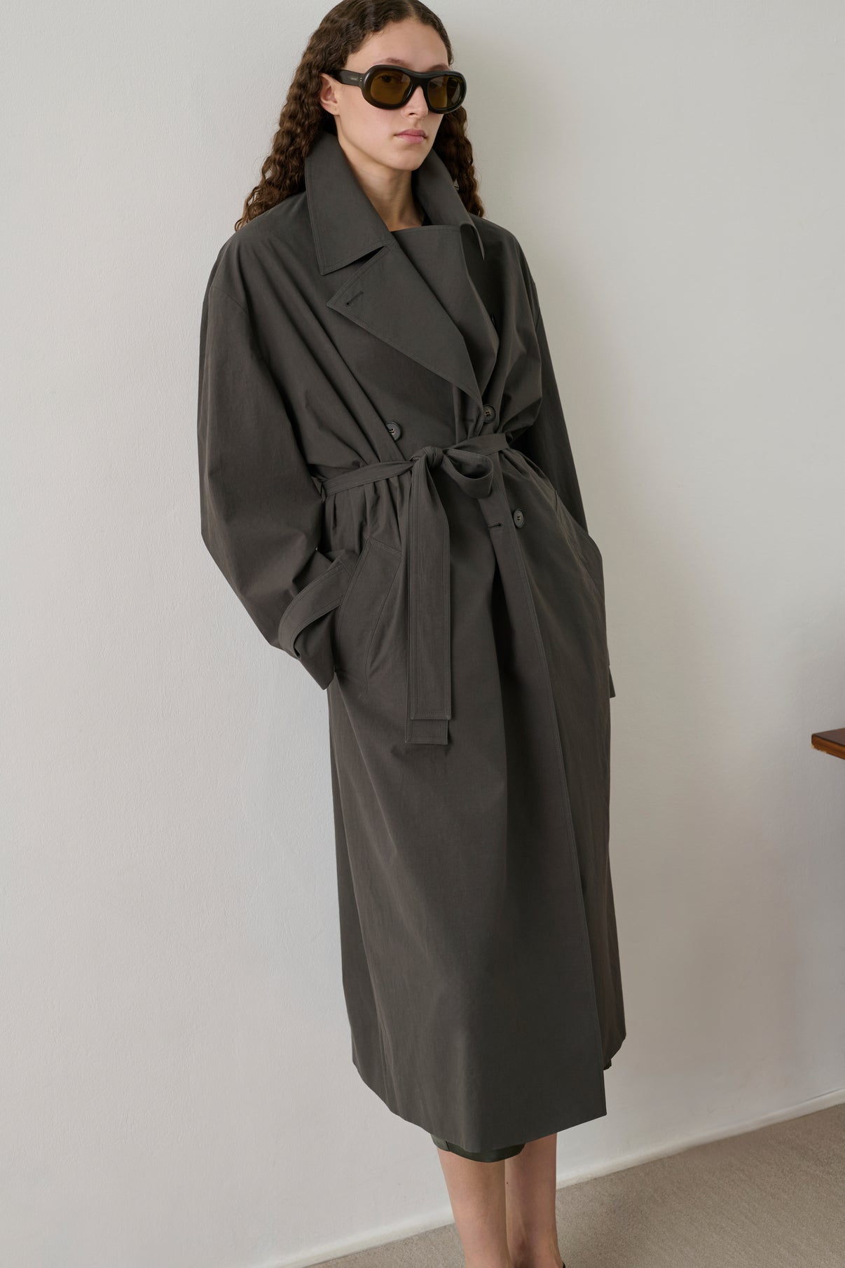 Trench Helio - Anthracite Foncé - Coton - Femme vue 4