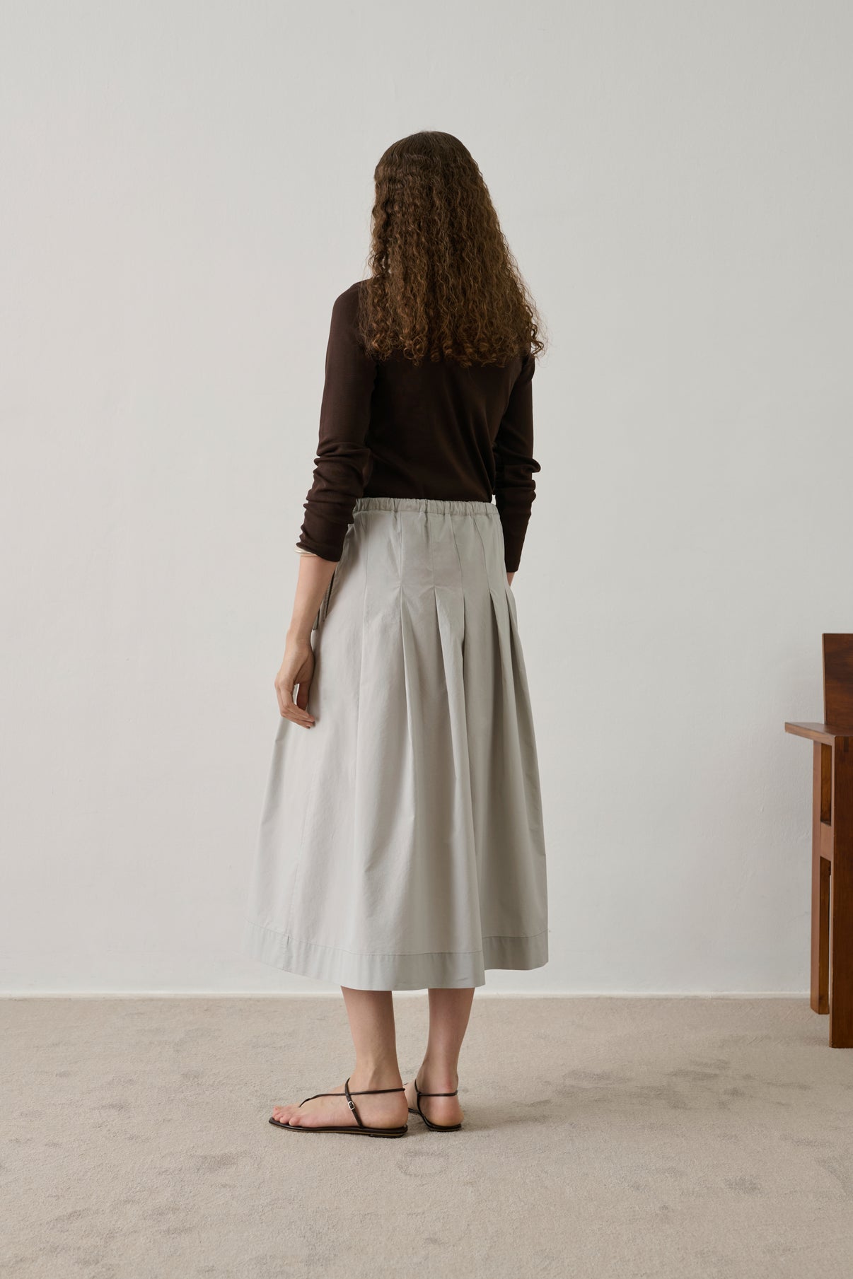 Jupe Amalia - Gris Clair - Coton - Femme vue 2