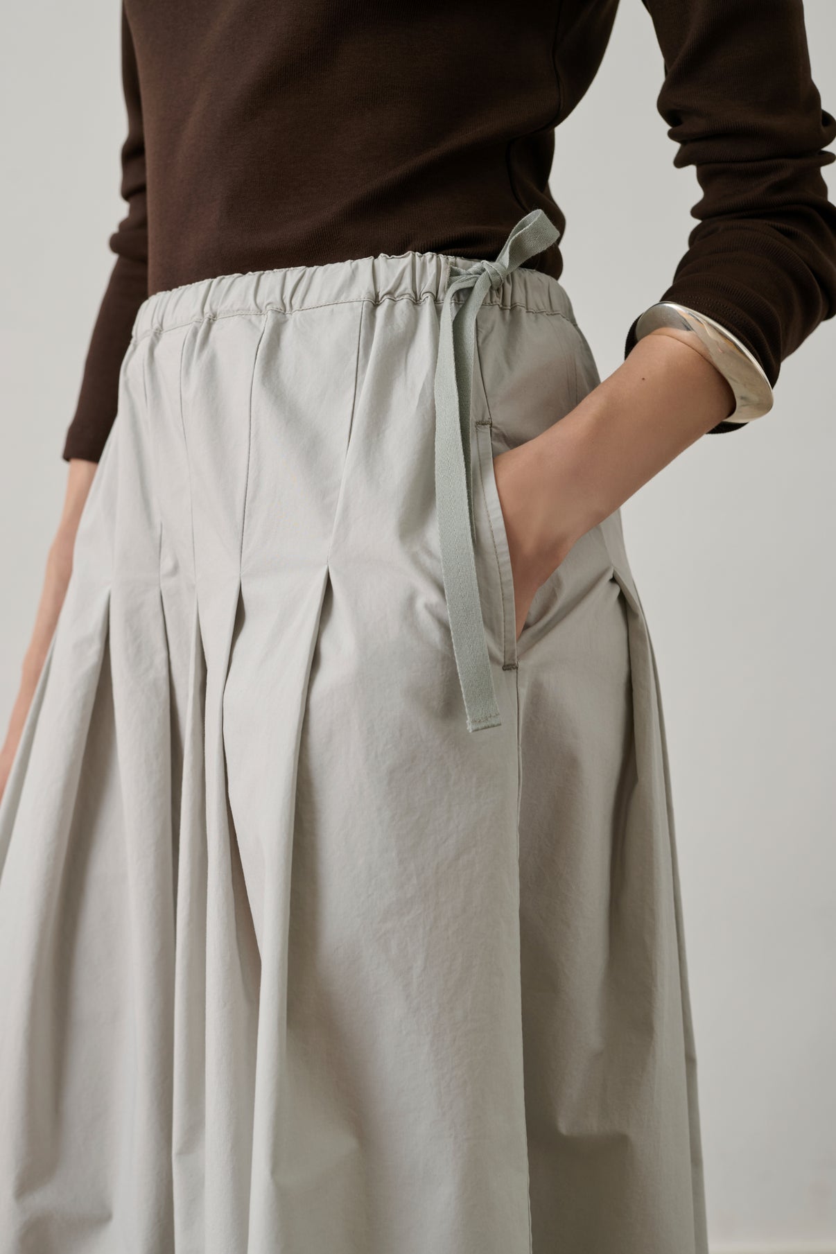 Jupe Amalia - Gris Clair - Coton - Femme vue 3