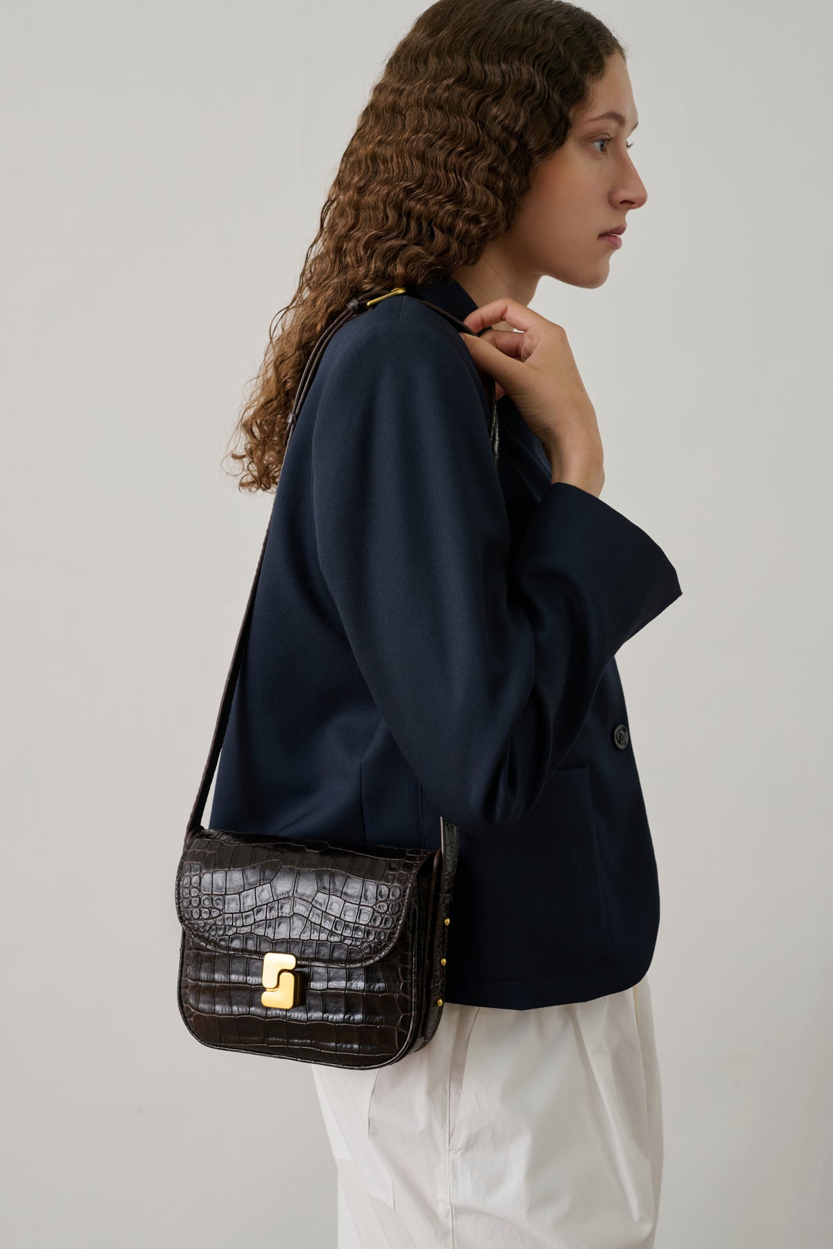 Sac Bellissima Mini - Marron Foncé - Cuir - Femme vue 2