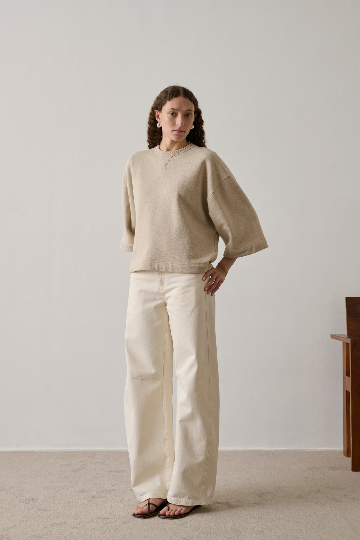 Sweatshirt Iksan - Beige Chiné - Femme