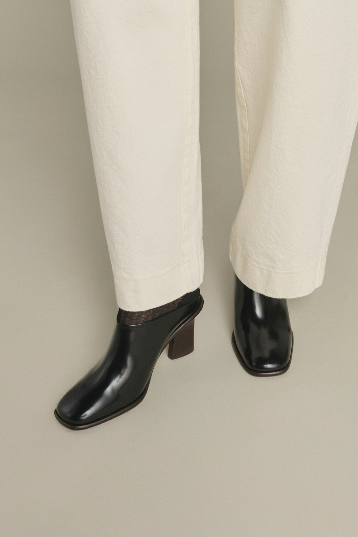 Elba mules - Black - Leather - Women vue 5