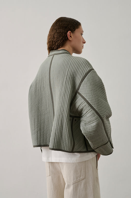 Veste Patchouli - Vert D'Eau/Beige - Coton - Femme