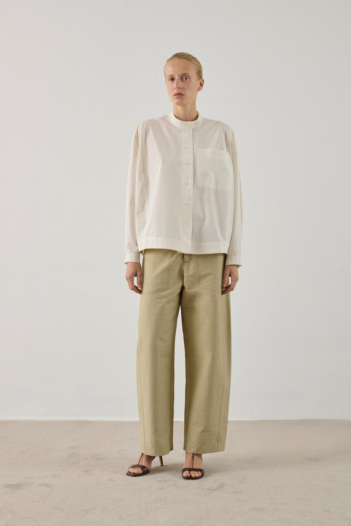 Pantalon Hero - Sauge - Coton - Femme vue 1