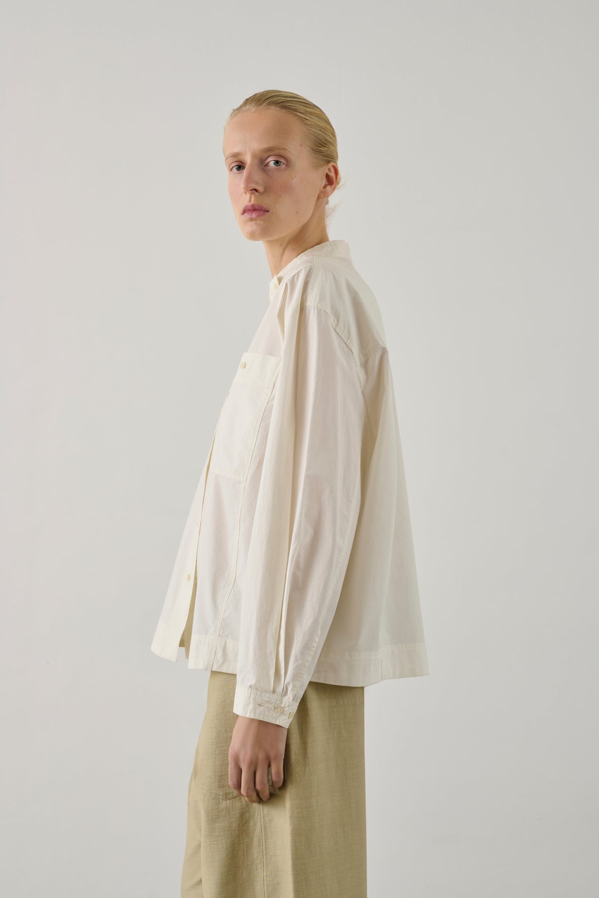 Chemise Chypre - Blanc Perle - Coton - Femme vue 4