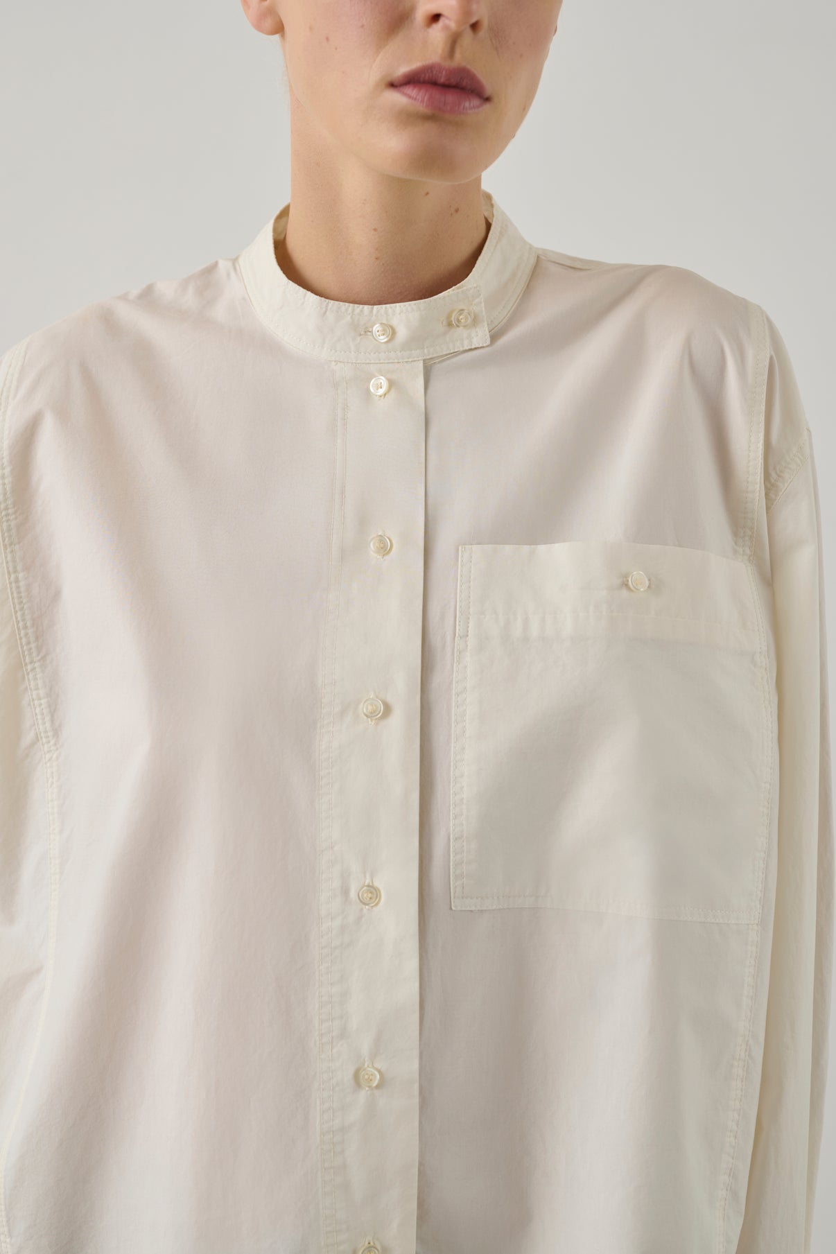 Chemise Chypre - Blanc Perle - Coton - Femme vue 5