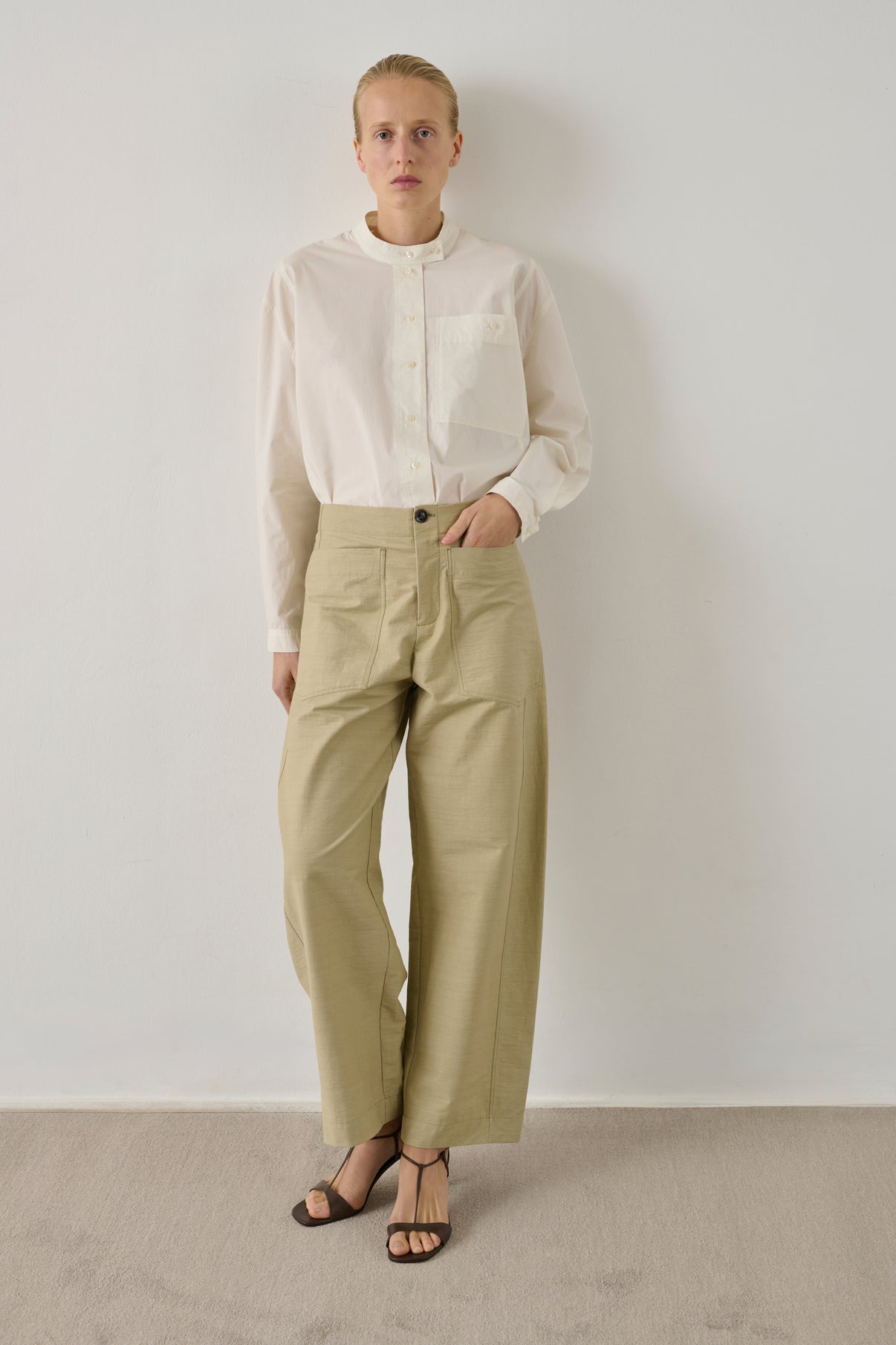 Pantalon Hero - Sauge - Coton - Femme vue 2