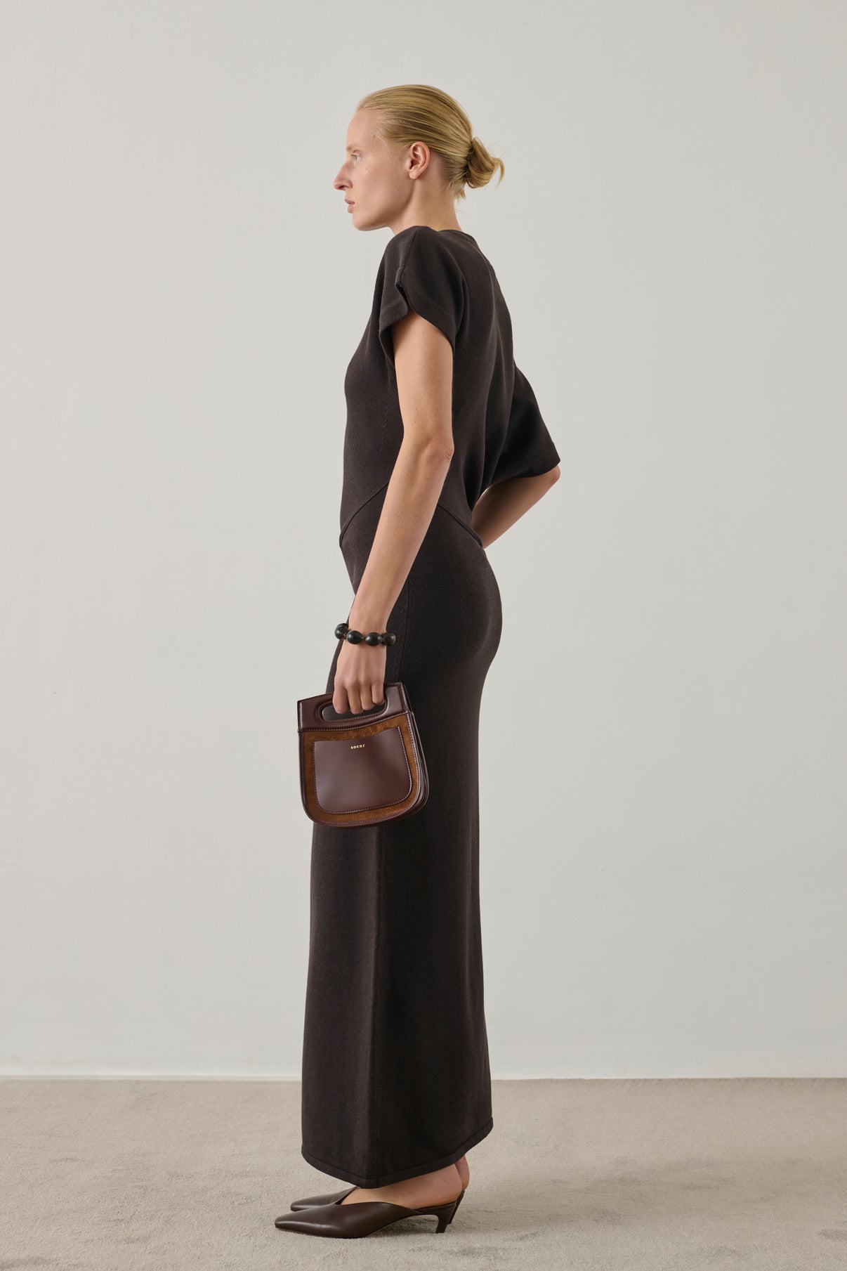 Sac Cheri Mini - Chocolat - Cuir - Femme vue 3