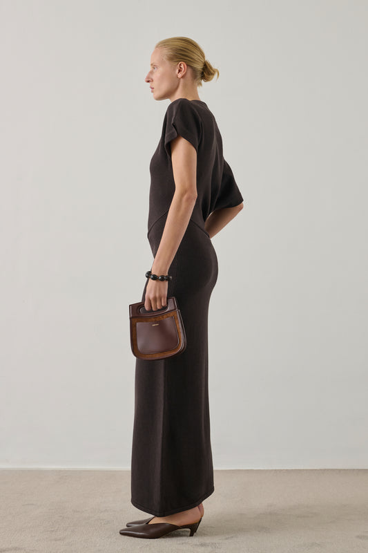 Sac Cheri Mini - Chocolat - Cuir - Femme