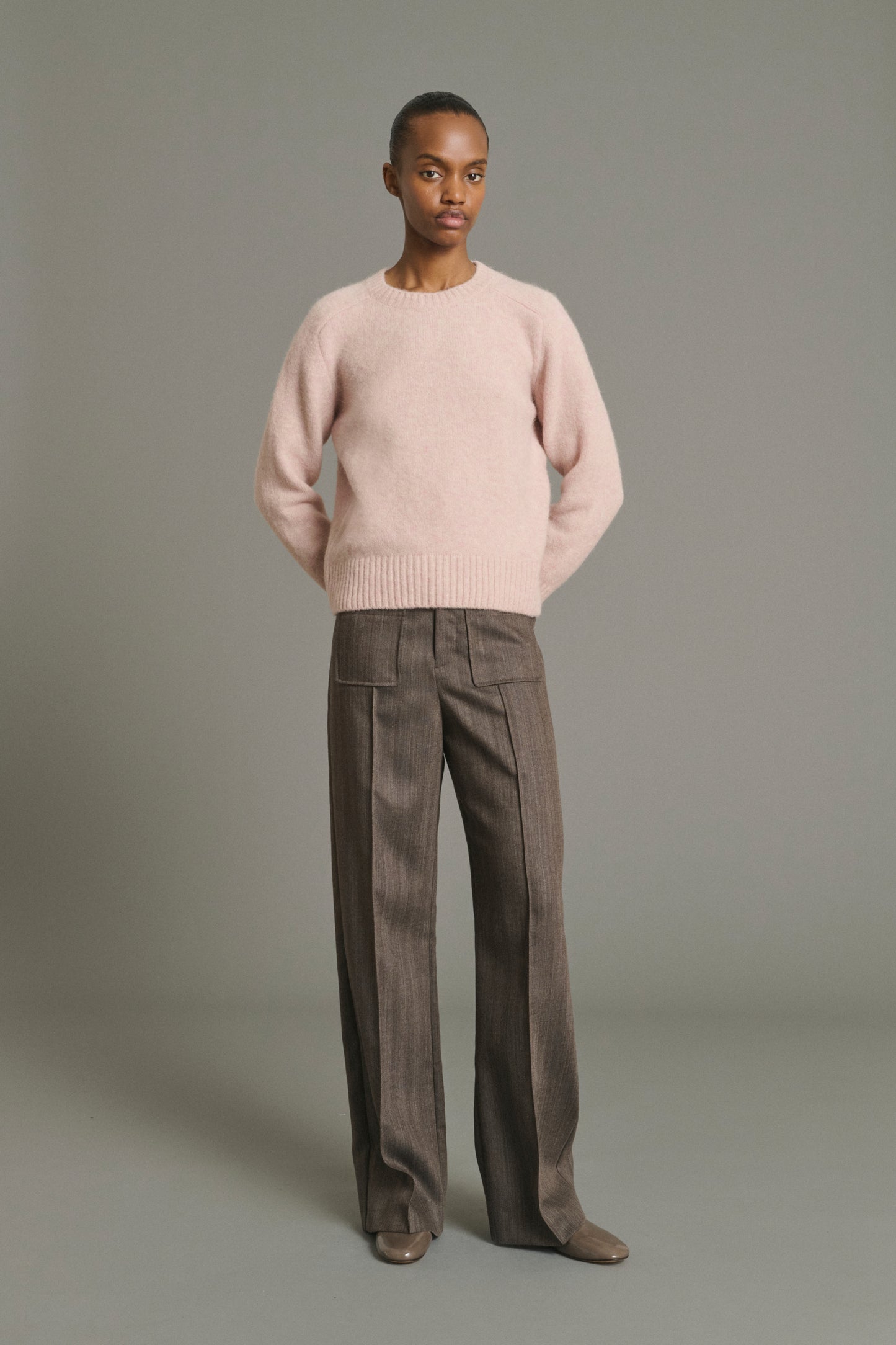 Pantalon Harold - Marron Glacé - Laine - Femme