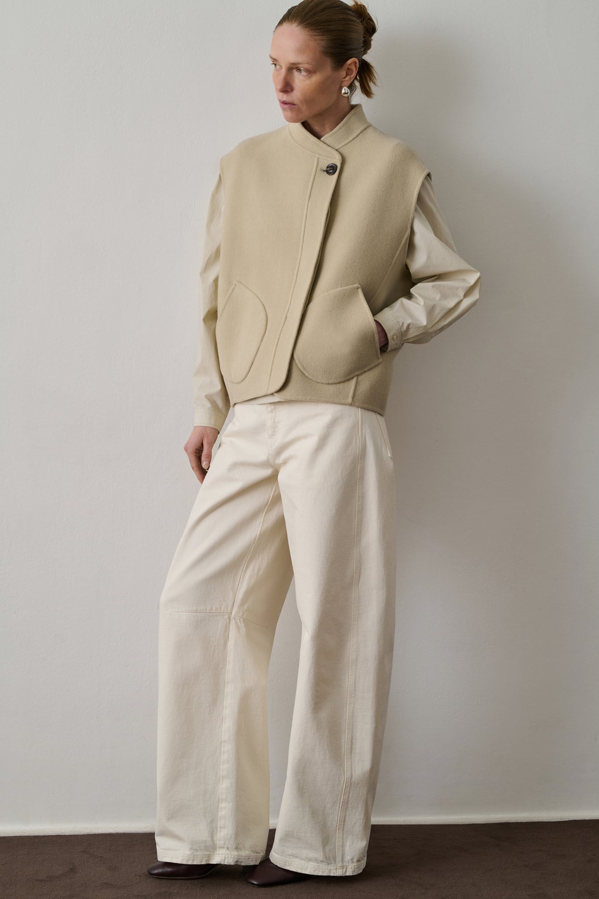 Veste Adeline - Craie - Laine - Femme vue 3