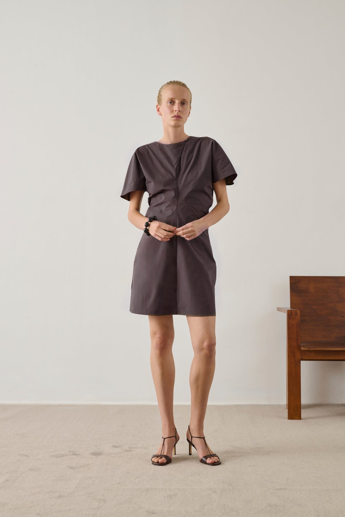 Robe Iva - Charbon - Coton - Femme vue 1