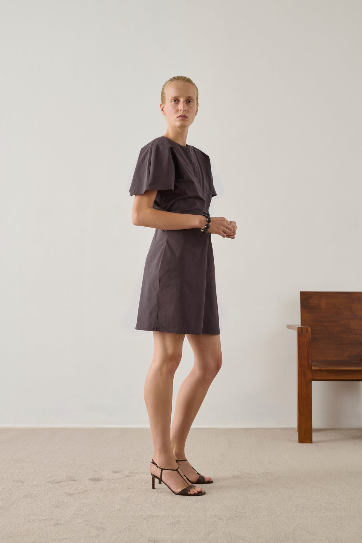 Robe Iva - Charbon - Coton - Femme vue 4